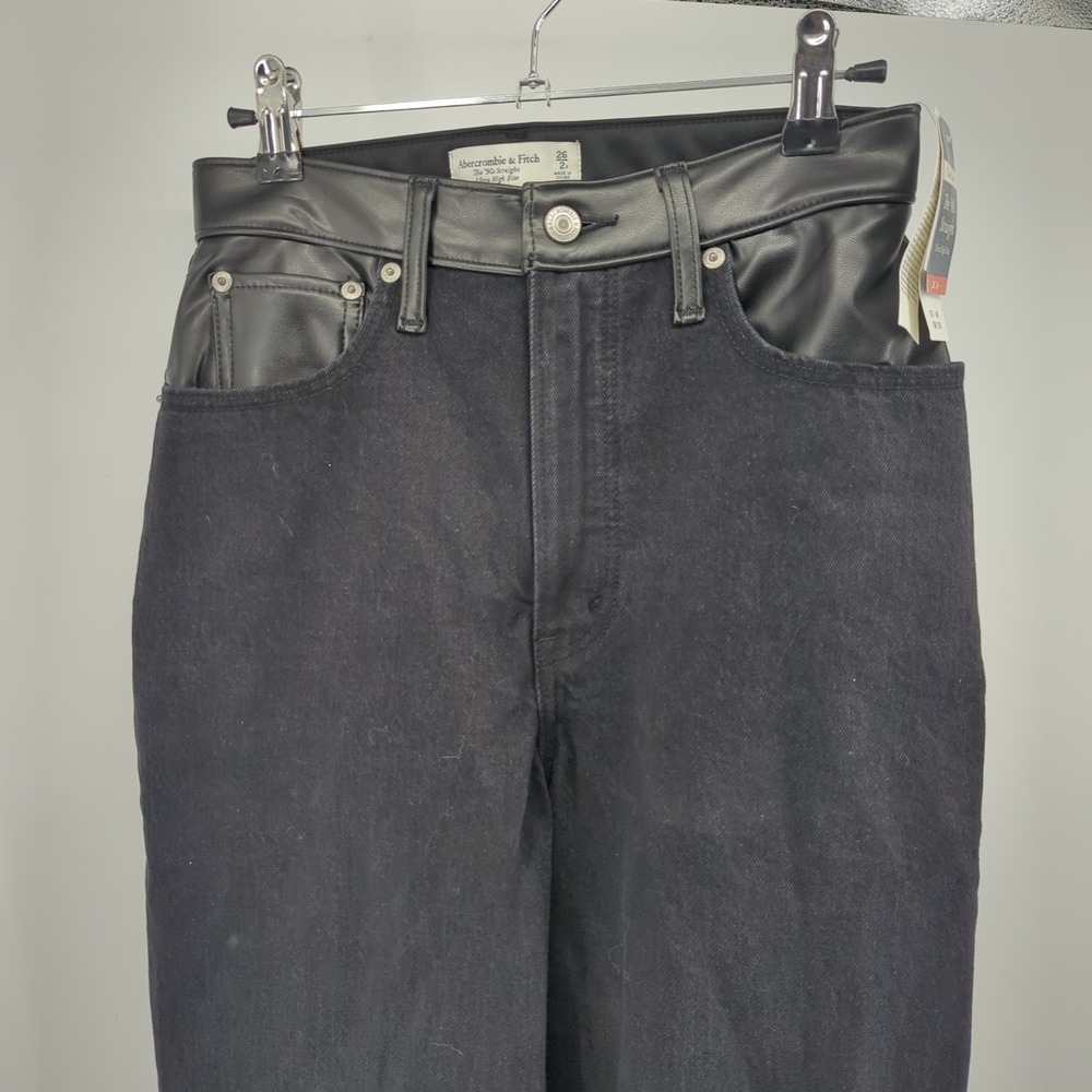Abercrombie & Fitch Jeans Womens 26/2R 90s Straight Ultra High Rise Curve Love - Picture 8 of 14